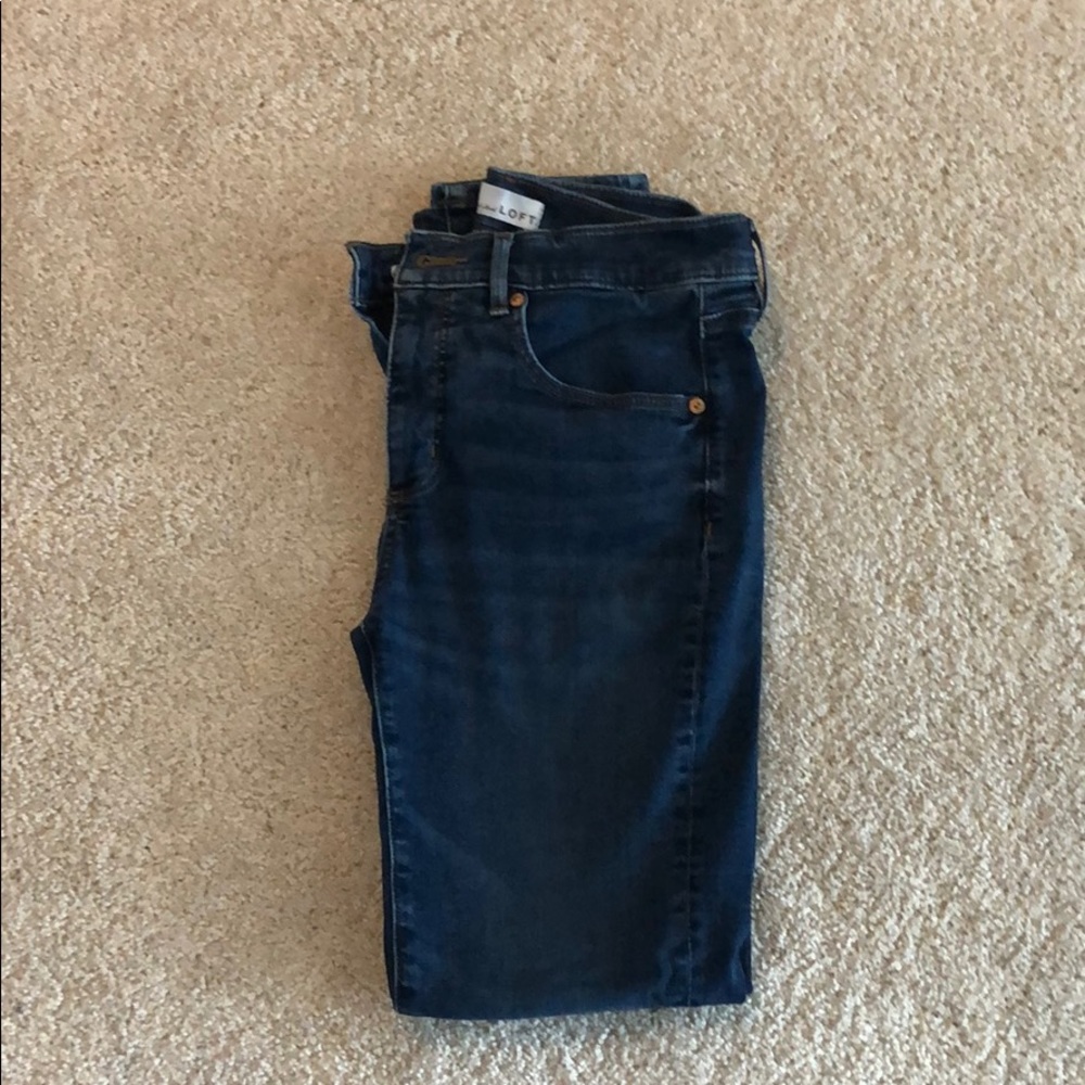 LOFT high rise skinny crop jeans size 6